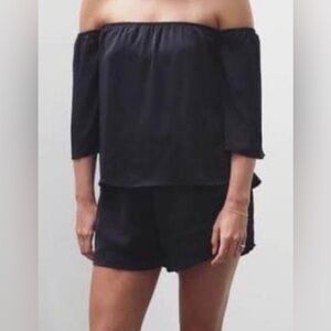 BRUNETTEThe Label Black Off-Shoulder XS/S Romper